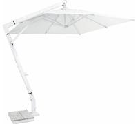 VivaGarden Ombrellone da Giardino Decentrato 3x4 mt Alluminio/Poliestere Bianco