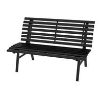 VivaGarden Panchina da Giardino in Alluminio 123x67x79 cm Nero
