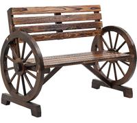 VivaGarden Panchina da Giardino in Legno 105,5x56x79 cm Marrone