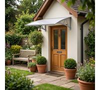 VivaGarden Pensilina da Esterno in Alluminio e Policarbonato Tettoia per Esterno 190x100 cm colore Trasparente