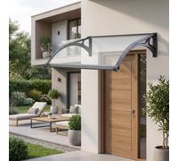 VivaGarden Pensilina da Esterno Tettoia 100x120 cm con Led Trasparente - Rainbow