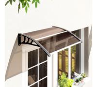 VivaGarden Pensilina da Esterno Tettoia per Esterno 75x120x23 cm Marrone e Nero