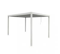 VivaGarden Pergola Bioclimatica da Esterno Alluminio 3x3 mt Bianco Zen