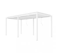 VivaGarden Pergola Bioclimatica da Esterno in Alluminio Copertura a Lamelle Orientabili Dimensioni 7,8x4x2,5 mt colore Bianco
