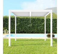VivaGarden Pergola Bioclimatica da Esterno in Alluminio 4x4x2,5 mt Bianco