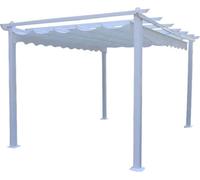 VivaGarden Pergola da Esterno in Alluminio/Poliestere Dimensioni 3x3 mt colore Bianco - Athens