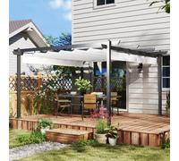 VivaGarden Pergola da Esterno in Alluminio/Poliestere Dimensioni 4x4 m colore Bianco