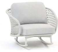 VivaGarden Poltrona a Dondolo da Giardino 95x95x70,5h cm Grigio Chiaro AT804292