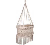 VivaGarden Poltrona Sospesa da Giardino 45x45x70 cm Acacia/Cotone Crema