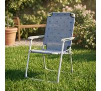 POLTRONA PIEGHEVOLE SDRAIO MARE SPIAGGIA GIARDINO ALLUMINIO AZZURRO RELAX PLUS