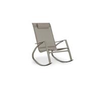 SEDIA POLTRONA A DONDOLO ACCIAIO DA ESTERNO BALCONE 60x104x95 CM POGGIATESTA