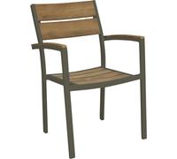 Sedia per Esterni Alluminio/Polywood 56x58x85 cm Taupe Cindy VivaGarden