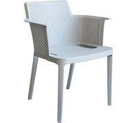 VivaGarden Sedia per Esterni Impilabile Polipropilene 60x58x76,5 Grigio Christo