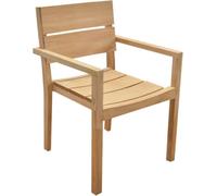 VivaGarden Sedia per Esterni Impilabile Teak 58x60x80 cm Legno