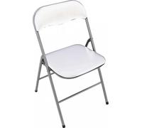 VivaGarden Sedia per Esterni Pieghevole Alluminio 44x45x78 cm Bianco