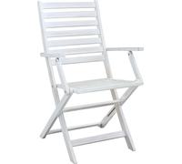 VivaGarden Sedia per Esterni Pieghevole in Legno Dimensioni 55x57x91 cm colore Bianco - Splendore
