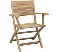 VivaGarden Sedia per Esterni Pieghevole Legno 42x60x85 cm Marrone Palm