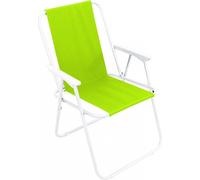 SEDIA SPIAGGIA POLTRONA GIARDINO TERRAZZA PISCINA VERDE METALLO VERNICIATO
