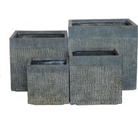VivaGarden Set Vasi Joan Fibra di argilla Grigio