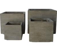 VivaGarden Set Vasi Serra Fibra di argilla Marrone