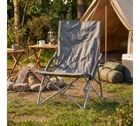 VivaGarden Spiaggina Pieghevole Tessuto 56,5x63x66 cm Grigio