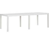 VivaGarden Tavolo Allungabile da Giardino Rettangolare in Resina effetto Legno 220/150x90 cm colore Bianco - INDOWHT