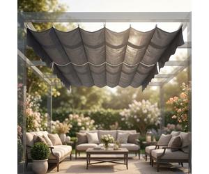 VivaGarden Telo Copertura per Pergola Jan 3 x 3 mt Grigio GA802097