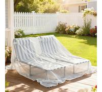 VivaGarden Telo da Esterno Impermeabile 3x5 m Robusto PE 140GSM Bianco