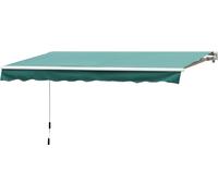 VivaGarden Tenda da Sole da Esterno a Bracci Avvolgibile 300x250 cm per Porta colore Verde Scuro - 840150GN