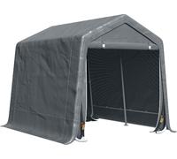 VivaGarden Tenda Garage 2.4x2m per Veicoli e Biciclette in Metallo e Tessuto PE colore Grigio Scuro - R5547CG