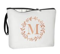 VivaJoy Beauty case personalizzato A-Z, regalo per amici per donne, regali personalizzati, regalo di compleanno per mamma, regali di compleanno per sorella da sorella, regali con monogramma, sacchetti
