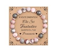 VivaJoy Bracciale Donna Pietra Naturale - Bracciali Donna | Regalo Originale Utile per Compleanno, Natale, Mamma, Sorella