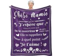 VivaJoy Cadeaux Pour Grand-mères - Cadeau Mamie Anniversaire, Couverture de Grand-mère Douce et personnalisée, idéale Comme Cadeau fête des mères ou Cadeau Pour Mamie, 150 x 130 cm