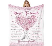 VivaJoy Coperta per migliore amica, coperta per amici, 152 x 127 cm, regalo dell'amicizia per donne, bestie, sorella, regalo creativo per amici, idea regalo per amici