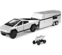 VivaJoy Cybertruck modello auto - giocattolo auto 1/32 Diecast Cybertruck con rimorchio, in metallo, con funzione di ritiro - giocattolo auto e regalo per gli amanti di Tesla Cybertruck