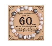 VivaJoy Regalo da donna - Bracciale donna, regalo di compleanno donna, regalo 16, 18, 30, 40, 50, 60 compleanno donna, bracciale pietra naturale da donna, regalo per mamma sorella amica, colleghi