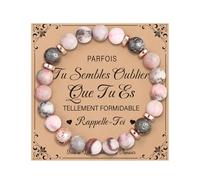 VivaJoy Regalo da donna - Bracciale donna, regalo di compleanno donna, regalo 16, 18, 30, 40, 50, 60 compleanno donna, bracciale pietra naturale da donna, regalo per mamma sorella amica, colleghi