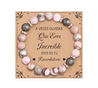 VivaJoy Regalo Donna- Bracciali donna, Regali per donna, Bracciale in pietra naturale per donna, Regalo Compleanno Donna, Regalo Natale Donna, Regalo San Valentino Donna, Mediano, Pietra, Agata
