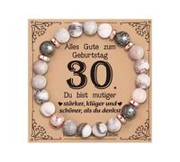 VivaJoy Regalo per il 30° compleanno donna - Bracciale personalizzato da donna, Mittelgroße, Pietra, Agata