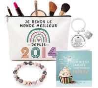 VivaJoy Regalo per ragazza 12 anni, astuccio per trucco e braccialetto, con biglietto di auguri e portachiavi - idea regalo per ragazze adolescenti, perfetta per ragazze, migliore amica o sorella