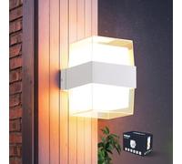 VivaLet 12W Applique da Parete LED Interno, IP65 Lampada da Esterno a Parete Moderna, 1200LM 3000K Up-and-Down Illuminazione, Luce Bagno da Muro per Soggiorno, Camera da Letto, Balcone, Bianco 1 Pack
