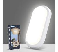 VivaLet Plafoniera LED Soffitto 18W 1800LM, Lampada da Parete Bianco Neutro, 4000K Lampada da Soffitto Ovale, IP54 Applique da Esterno/Interno per Scale, Cantine, Corridoi, Giardini, Bagni, Garage