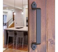 VivaLight 10 Inch Rustic Barn Door Handle Pull Solid Steel Black Pull for Sliding Doors Gates Garages Sheds Fences Closet