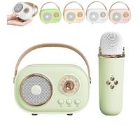 Vivamic Portable Kids Karaoke Fun Set, Vivamic Portable Microphone, Mini Wireless Karaoke Machine for Kids with Bluetooth Speaker, Ideal for Home, Party, Travel & Outdoor Entertainment (Green 1pcs)
