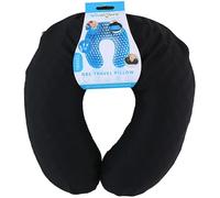 Vivamore Cuscino da viaggio - Cuscino cervicale aereo - Cuscino da viaggio con gel rinfrescante - nero, Nero, 30 x 30 x 10 cm