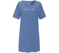 VIVANCE Camicia da notte blu chiaro / bianco Donna VIVANCE L
