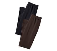 VIVANCE Pantaloncini da pigiama castano / nero Donna VIVANCE XXXL castano / nero