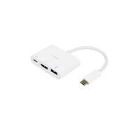 Vivanco 34293 Nodo - Hub (USB 3.0 (3.1 Gen 1) Type-C, USB 3.1 (3.1 Gen 1) Type-C, 5000 Mbit/s, Bianco, Windows 10, Windows 7, Windows 8.1)