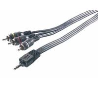 Vivanco Av 2m 3,5mm Jack 4-pol <> 3x Rca Cavo Spina Video VHS Rca Adattatore