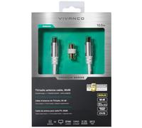Vivanco Cavo Coassiale 10M Cavo Antenna Digitale Full HD TV 4K HD+ HDR DVB-T2 BK